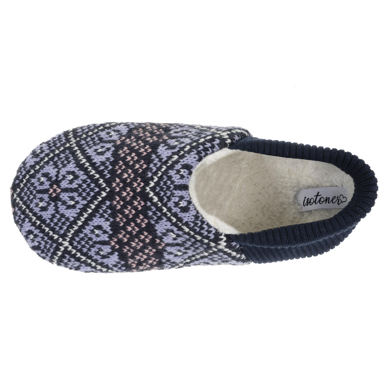 Chaussettes-slippers Femme Jacquard marine