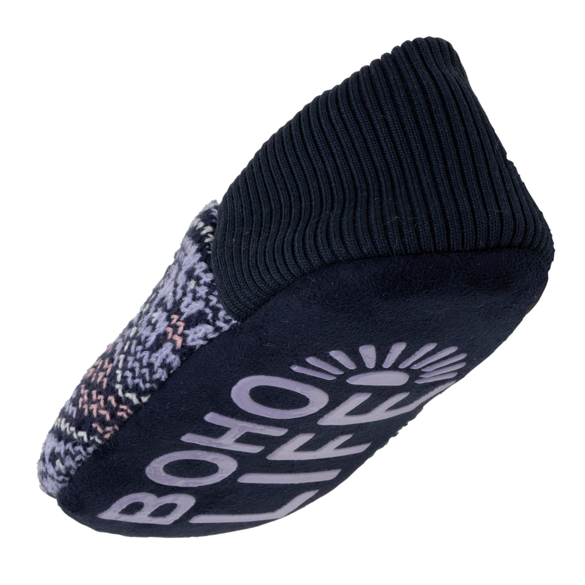 Chaussettes-slippers Femme Jacquard marine