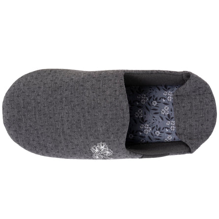 Chaussons babouches Femme jersey Gris chiné - Isotoner