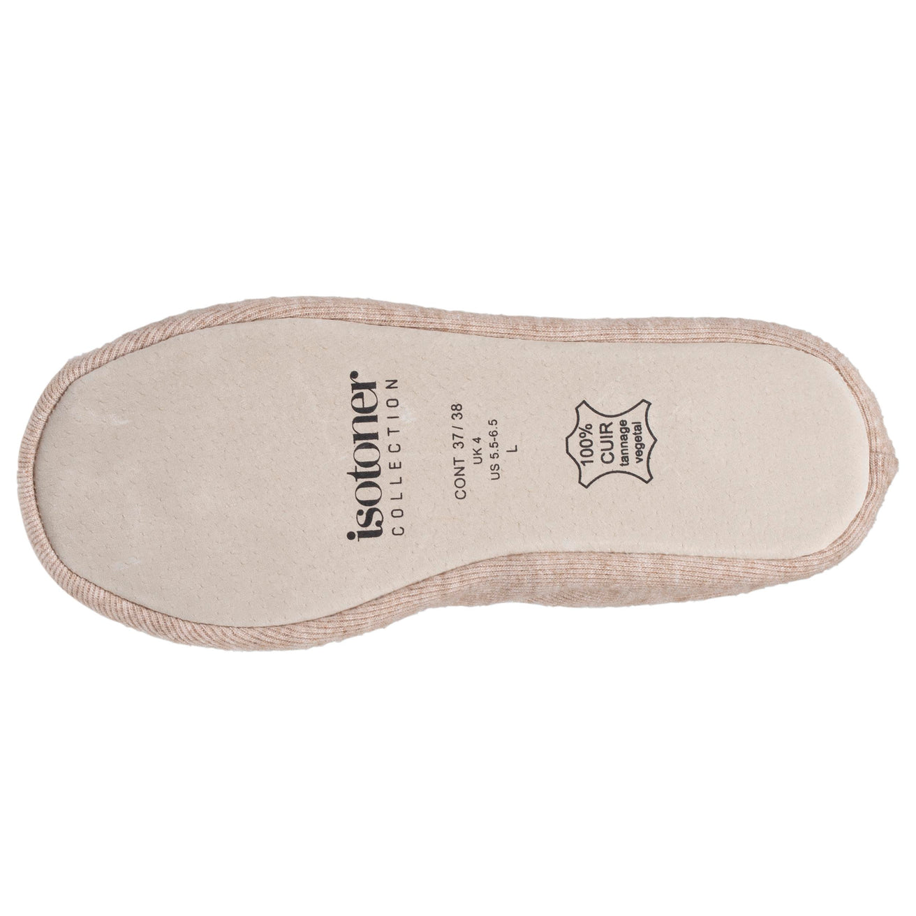 Chaussons ballerines Femme Beige chiné