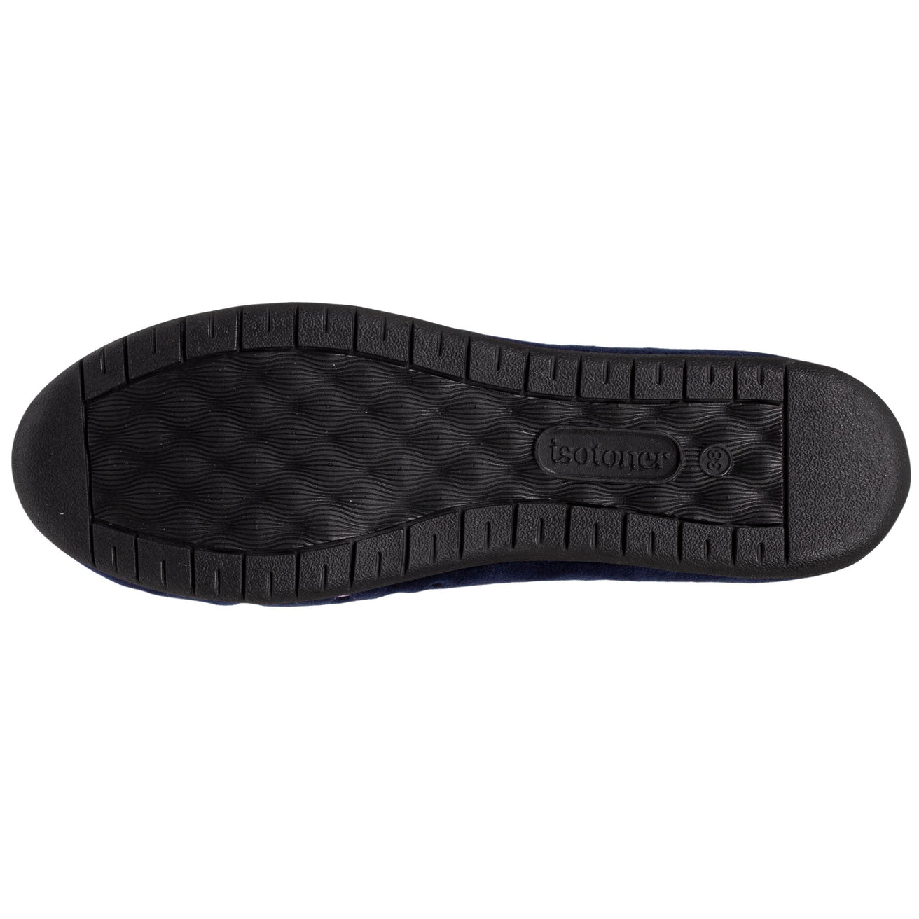 Chaussons ballerines Femme Pois brodés Marine