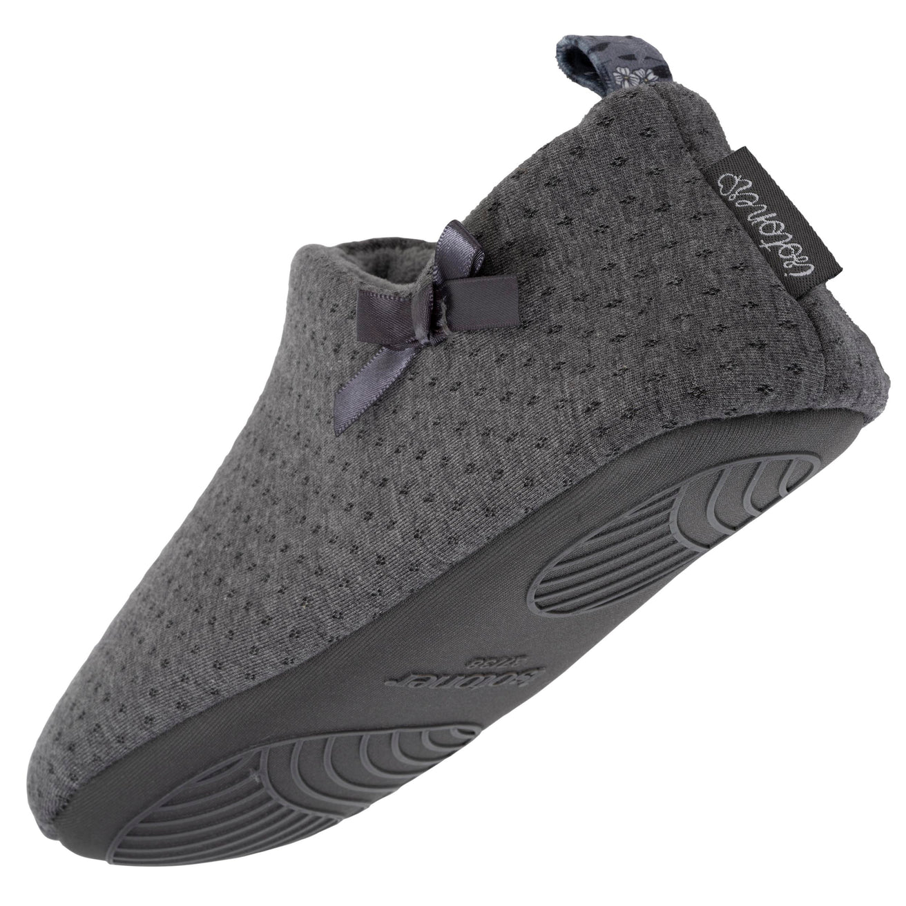Chaussons bottillons Femme bas jersey Gris chiné