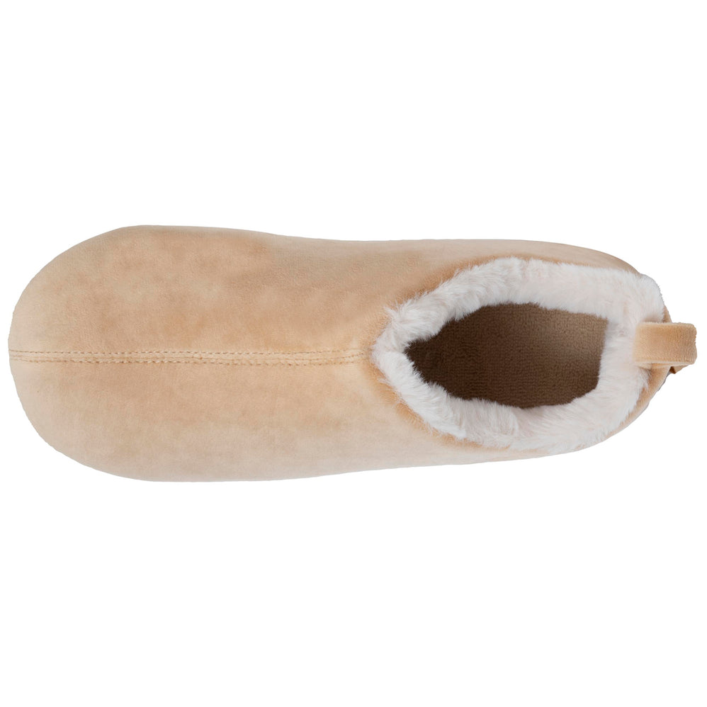 Chaussons bottillons Femme microvelours Beige - Isotoner