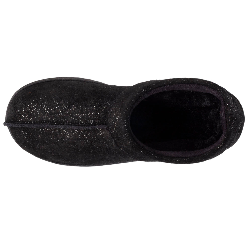 Chaussons bottillons cuir Femme Noir Nacré - Isotoner
