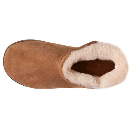 Chaussons bottillons cuir Femme Camel - Isotoner