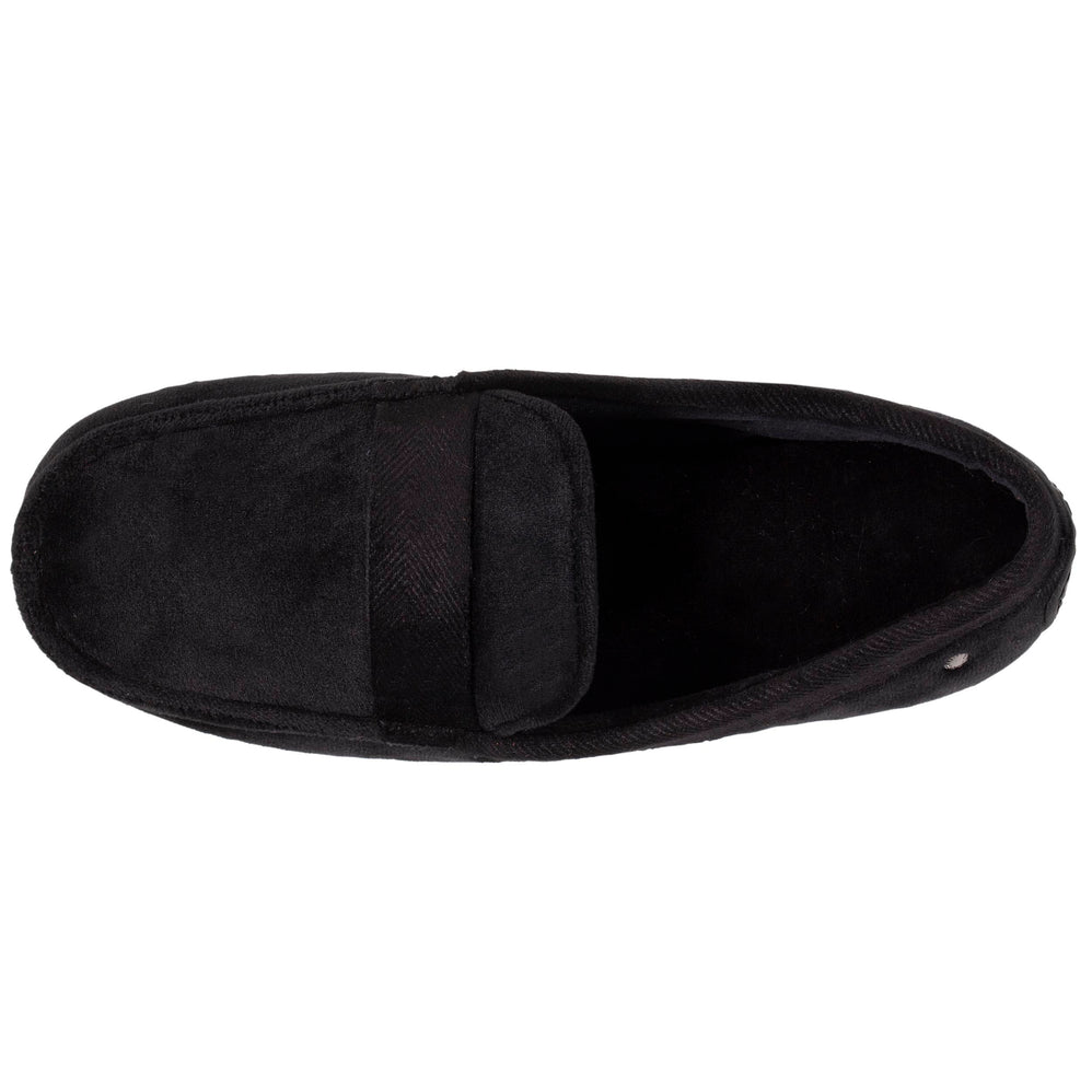 Chaussons mocassins Homme velours doux Noir - Isotoner