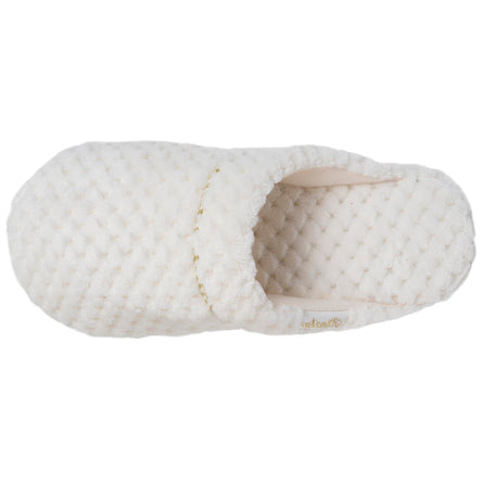 Chaussons mules Femme texturé Ivoire - Isotoner