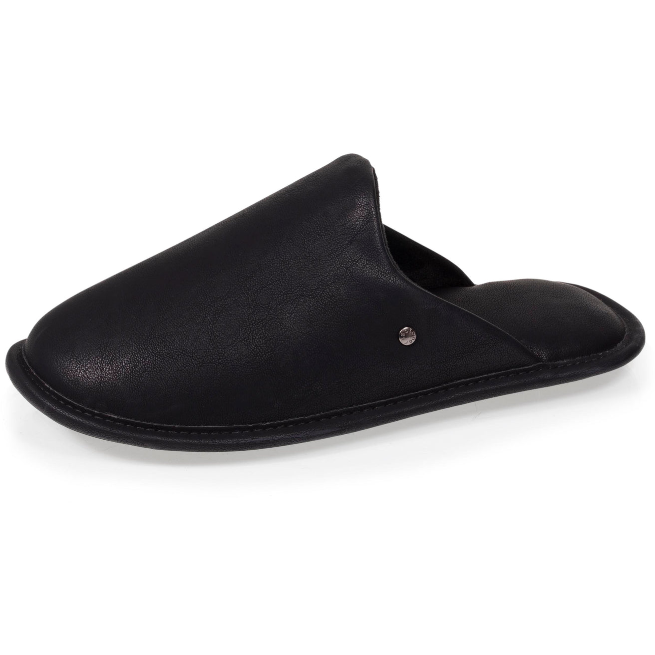 Chausson mules Homme cuir synthétique Noir Isotoner