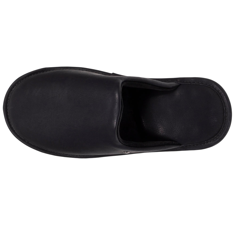 Chausson mules Homme cuir synthétique Noir - Isotoner