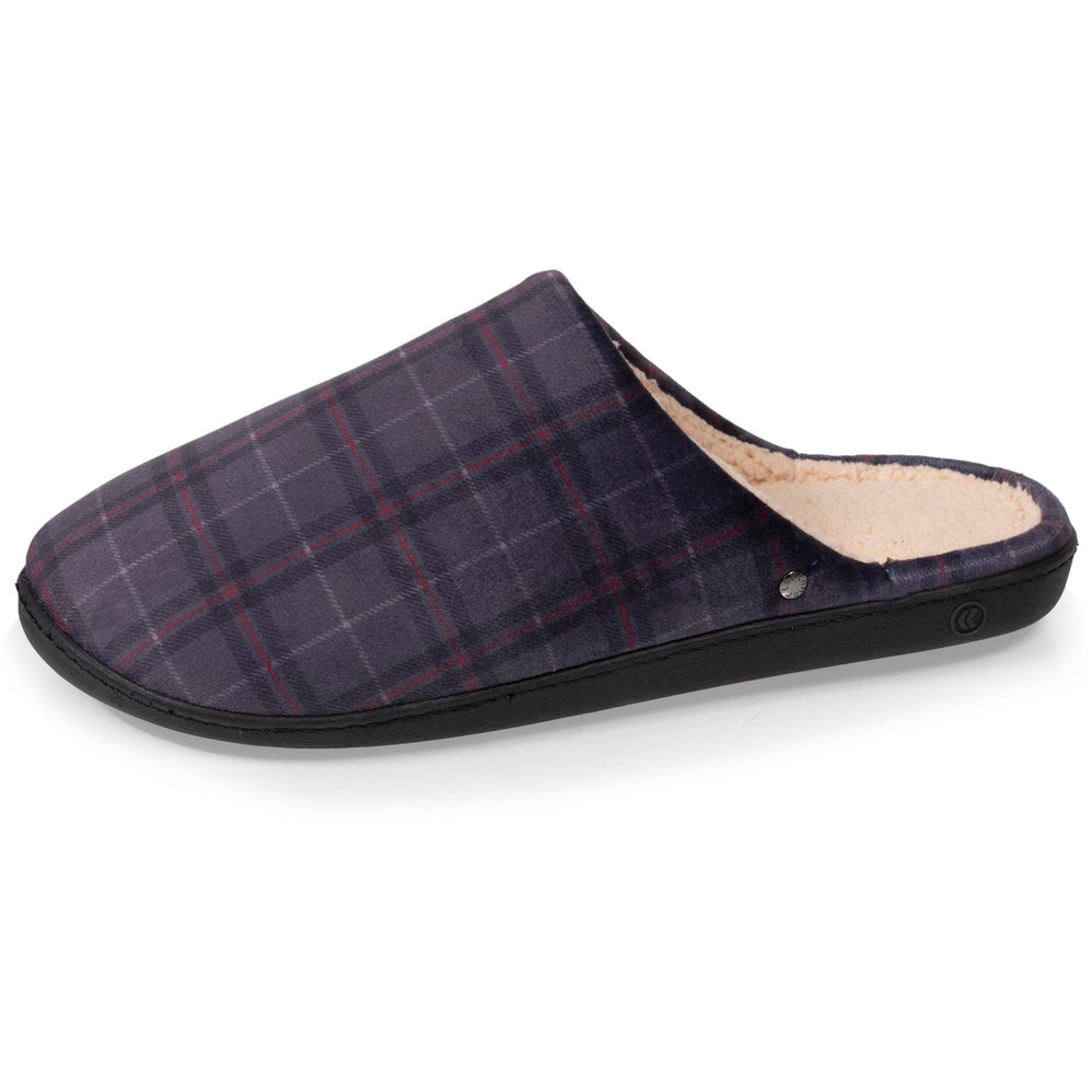 Chaussons mules ergo Homme Tartan - Isotoner