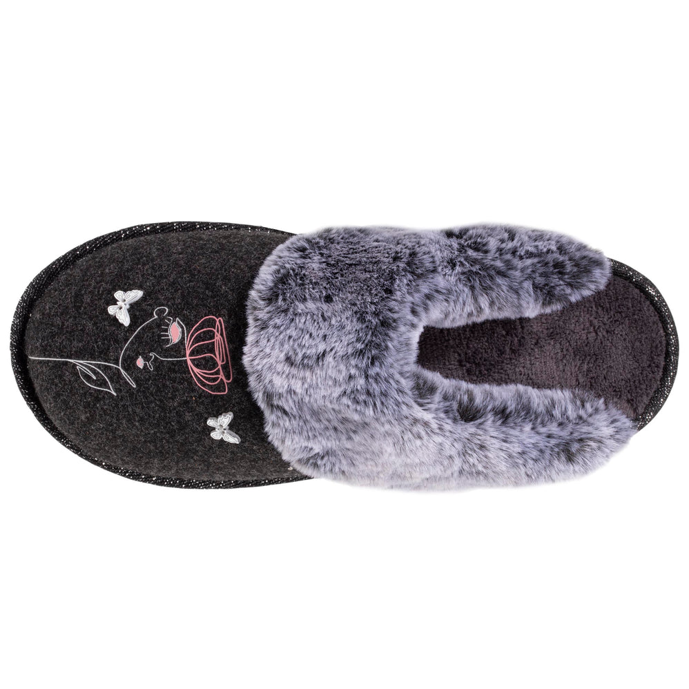 Chaussons mules plates Femme Gris dessin - Isotoner