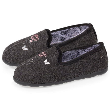 Chausson slippers Femme Gris dessin - Isotoner