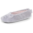 Chaussons Ballerines Femme 3D fourrure Gris
