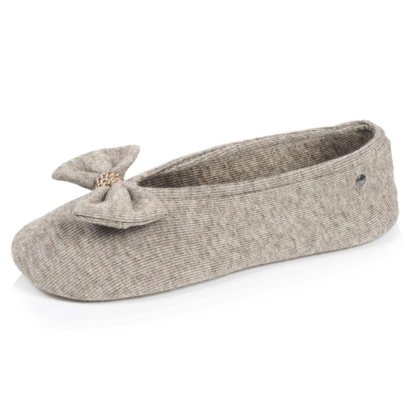 Chaussons Ballerines Femme Grand Nœud Kaki