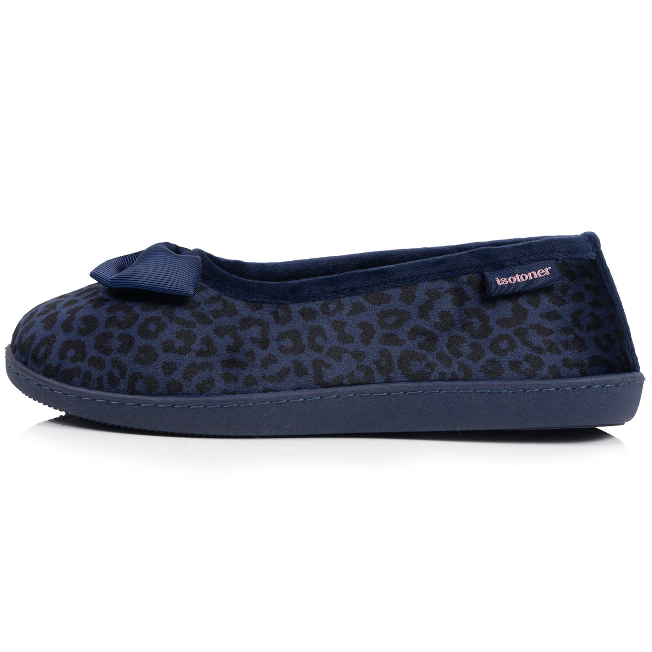 Chaussons Ballerines Femme Léopard Marine
