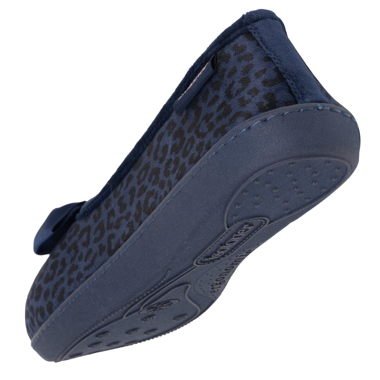 Chaussons Ballerines Femme Léopard Marine