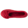 Chaussons Ballerines Femme Noeud Rouge