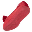 Chaussons Ballerines Femme Noeud Rouge