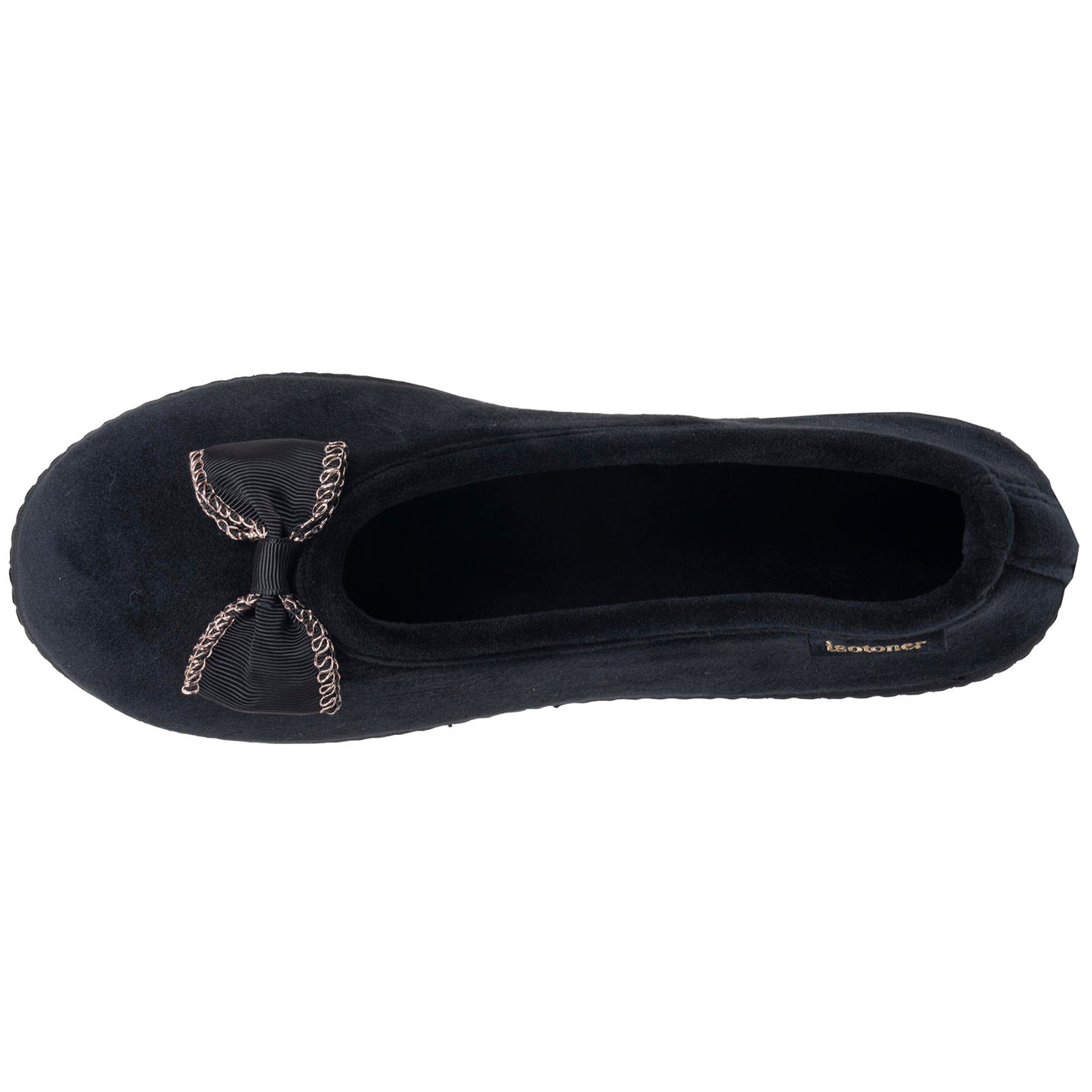 Chaussons Ballerines Femme Noir Chaîne