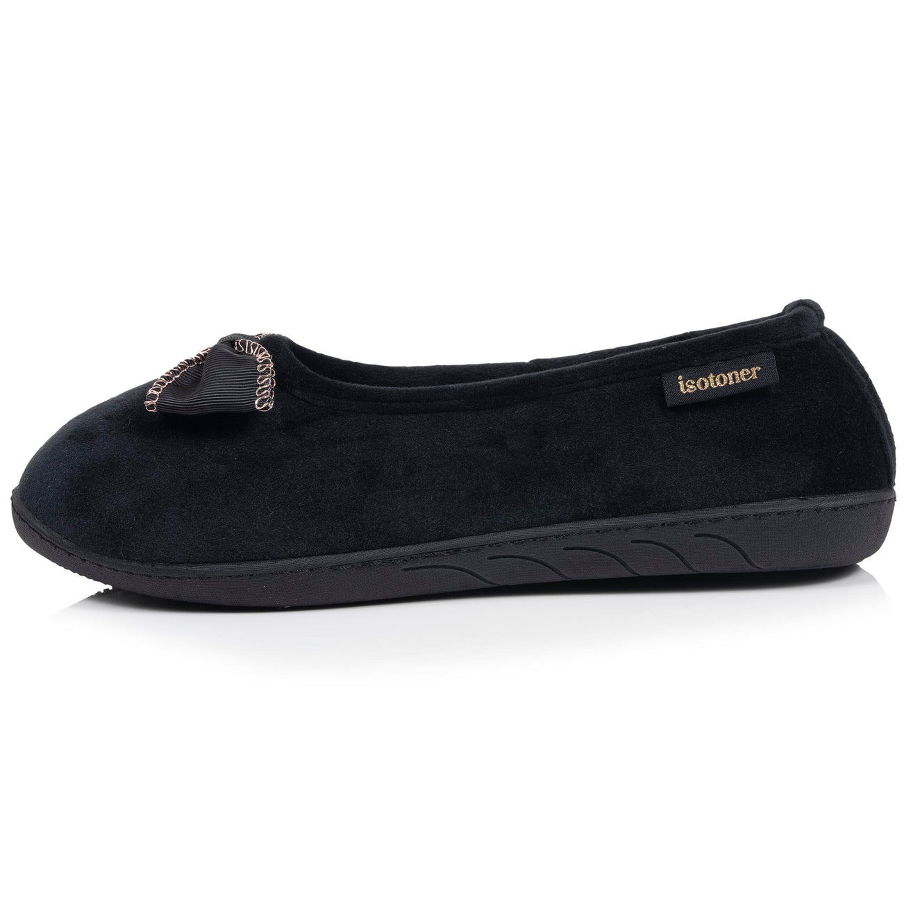 Chaussons Ballerines Femme Noir Chaîne