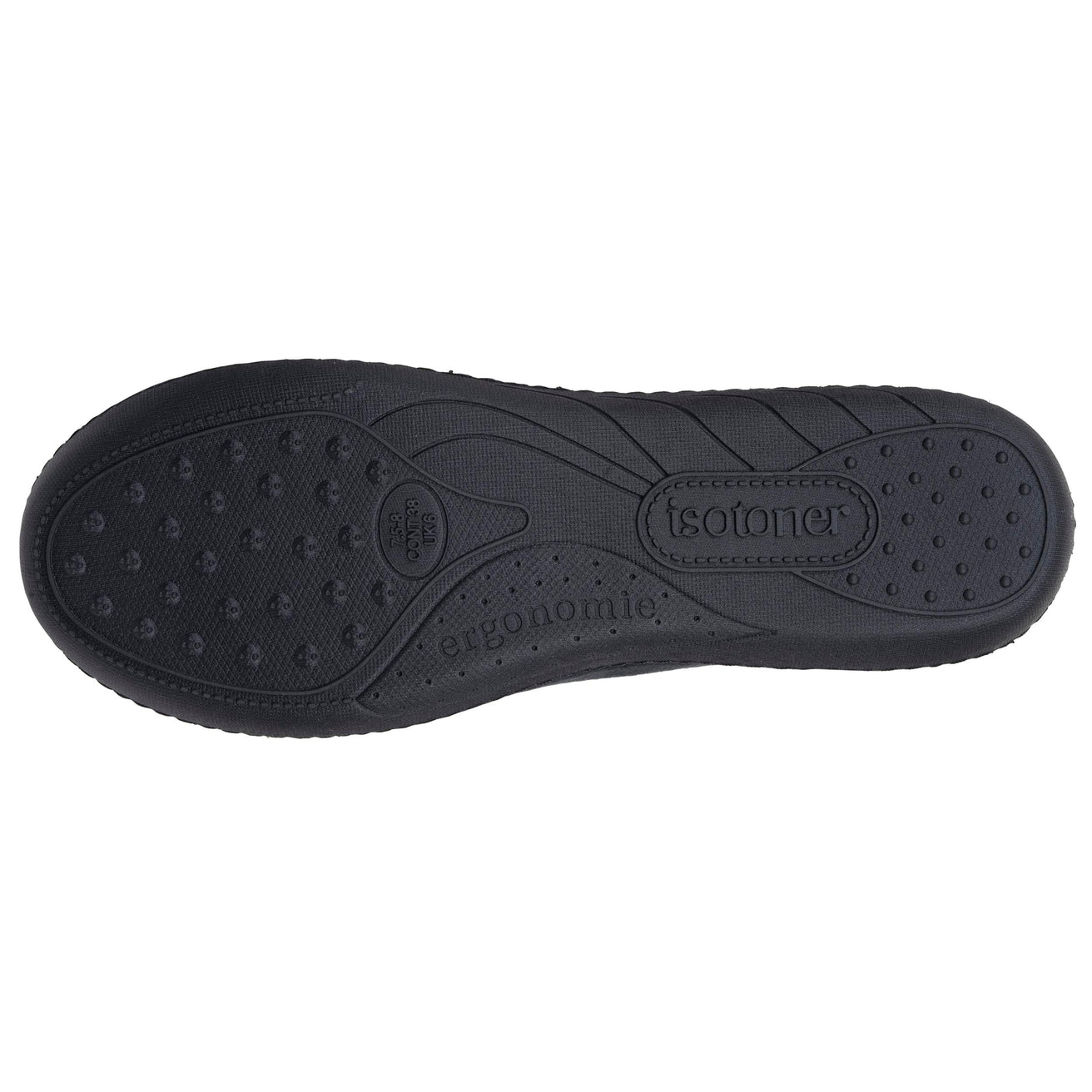 Chaussons Ballerines Femme Noir Chaîne