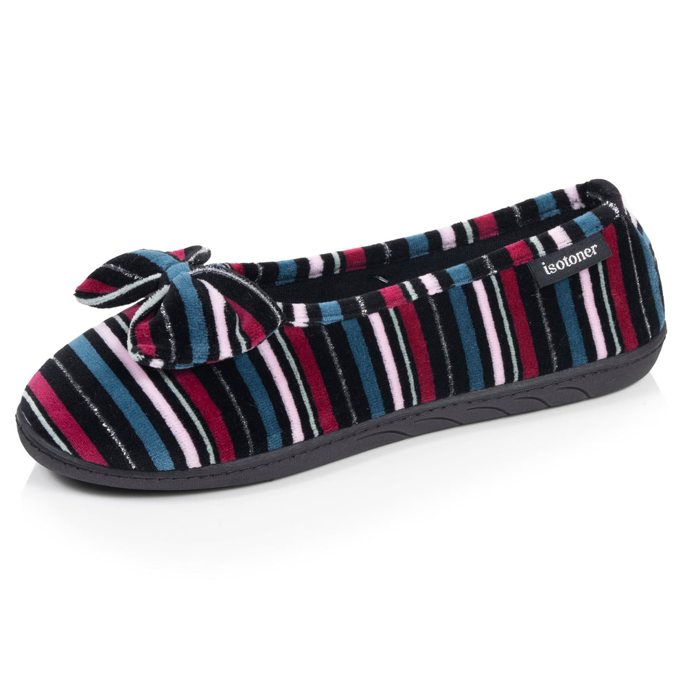 Chaussons Ballerines Femme Rayures canard - Isotoner