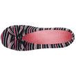 Chaussons ballerines Femme Grand Nœud Rayures rose
