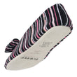 Chaussons ballerines Femme Grand Nœud Rayures rose