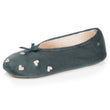 Chaussons Ballerines Femme Grand Nœud Sauge