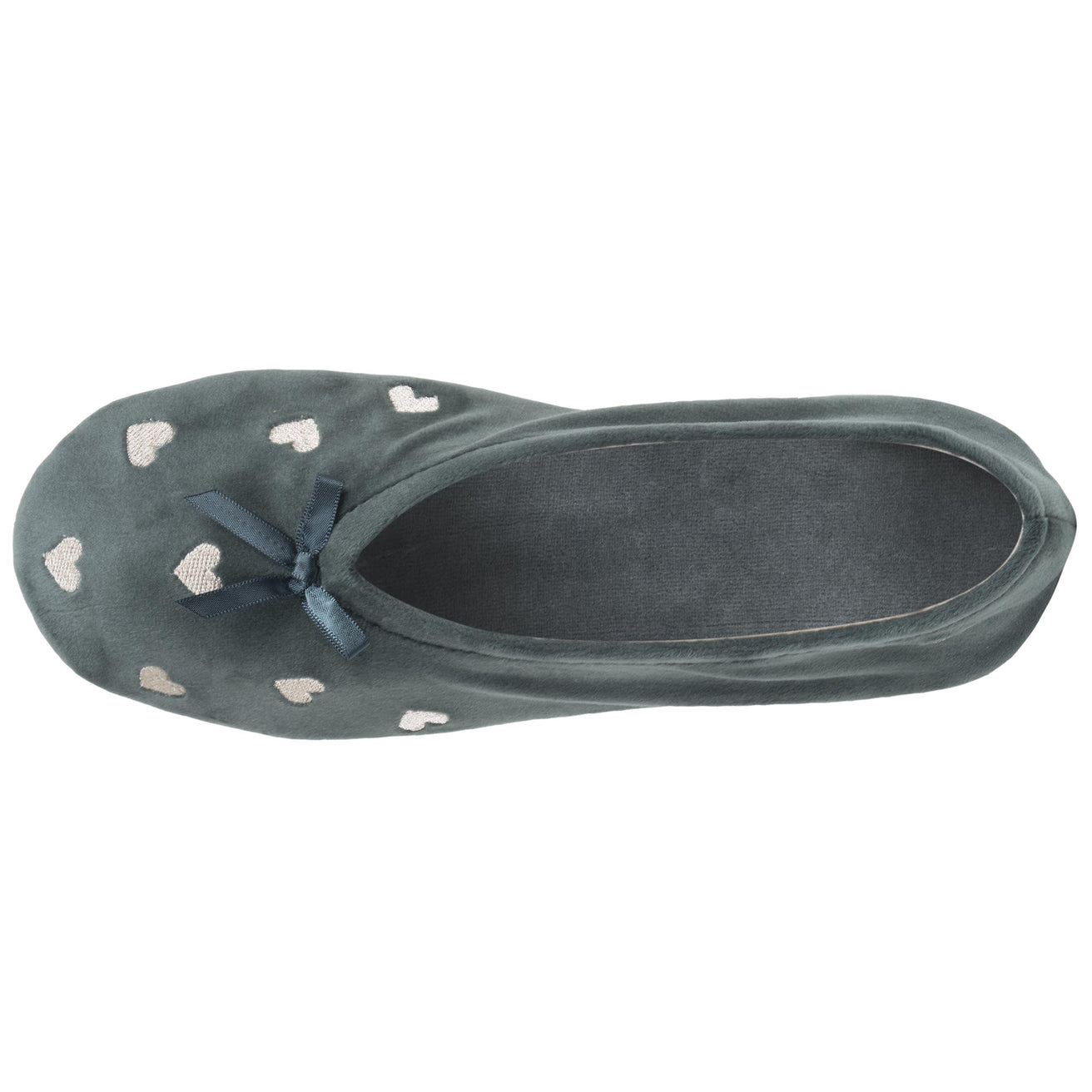Chaussons Ballerines Femme Grand Nœud Sauge