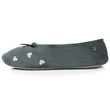 Chaussons Ballerines Femme Grand Nœud Sauge