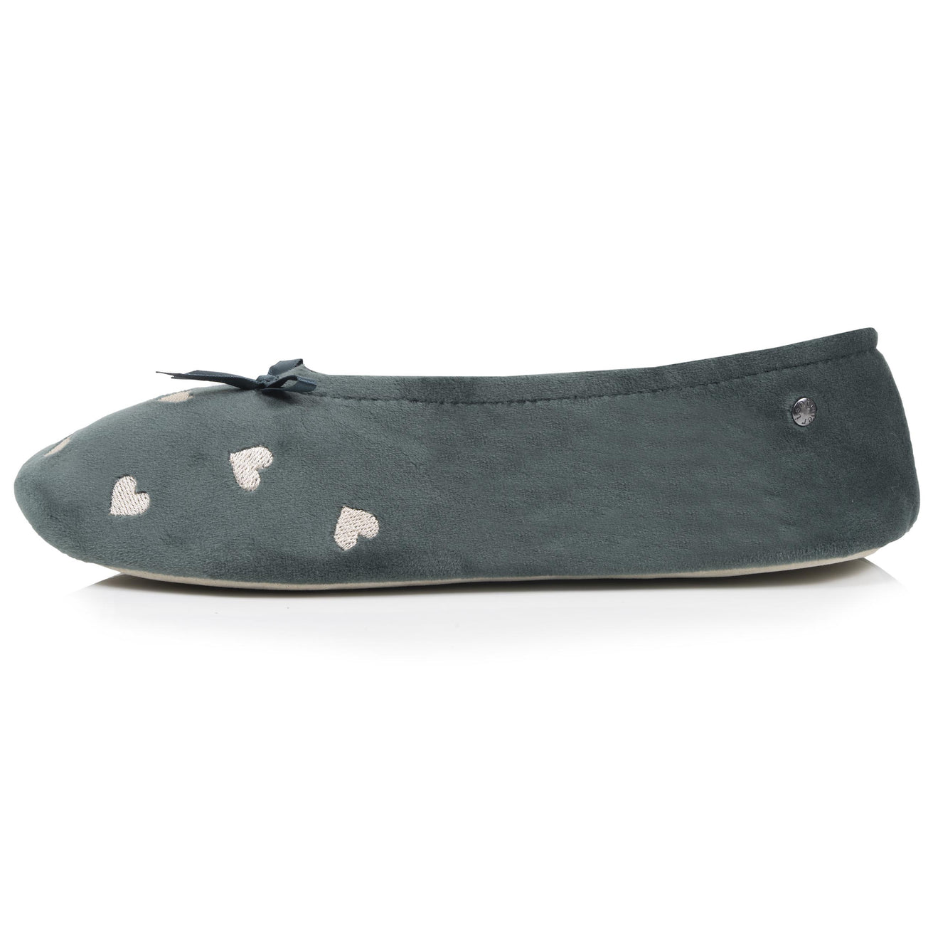 Chaussons Ballerines Femme Grand Nœud Sauge