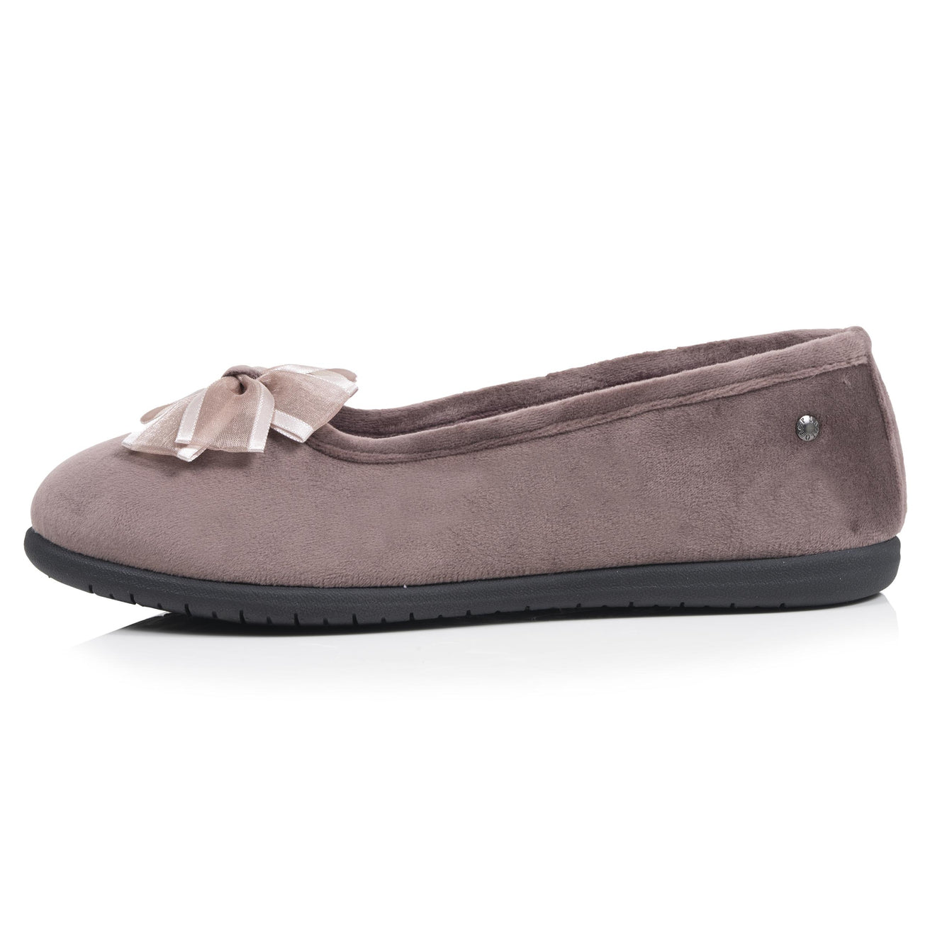 Chaussons Ballerines Femme Taupe Tulle