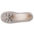 Chaussons Ballerines Femme Grand Nœud Taupe