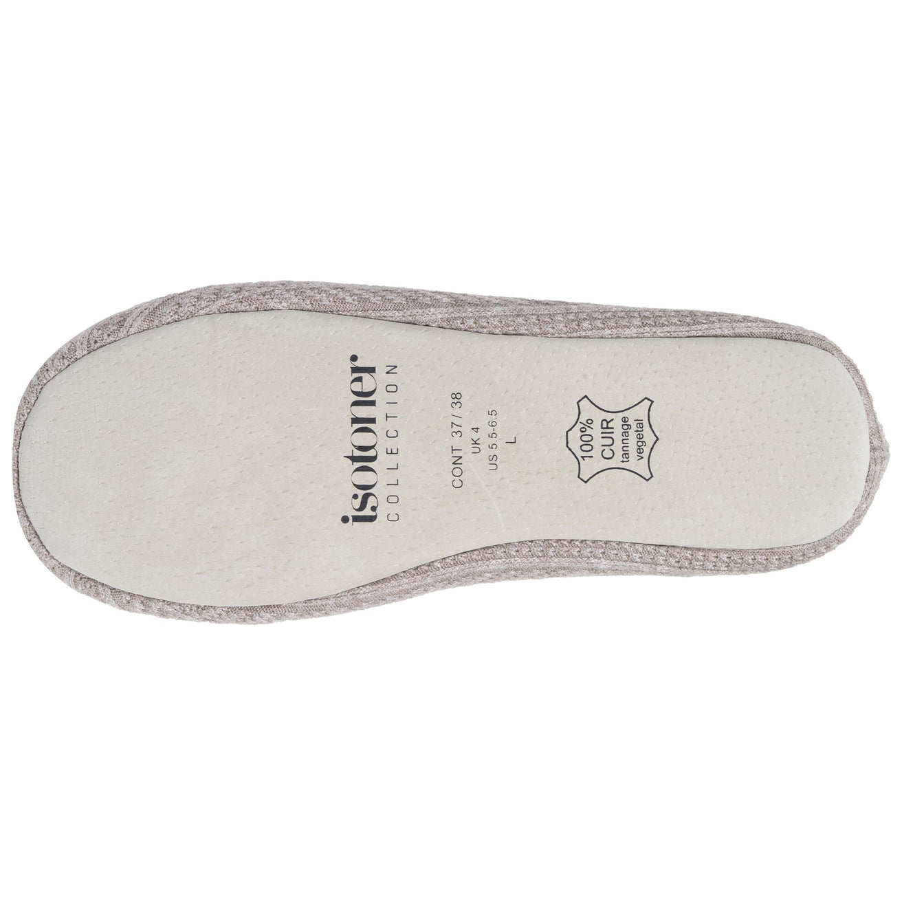 Chaussons Ballerines Femme Grand Nœud Taupe
