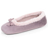 Chaussons-Ballerines-Femme-microvelours-Taupe-Isotoner-67726_ABI_1