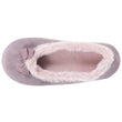 Chaussons Ballerines Femme microvelours Taupe