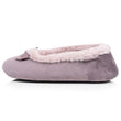 Chaussons Ballerines Femme microvelours Taupe