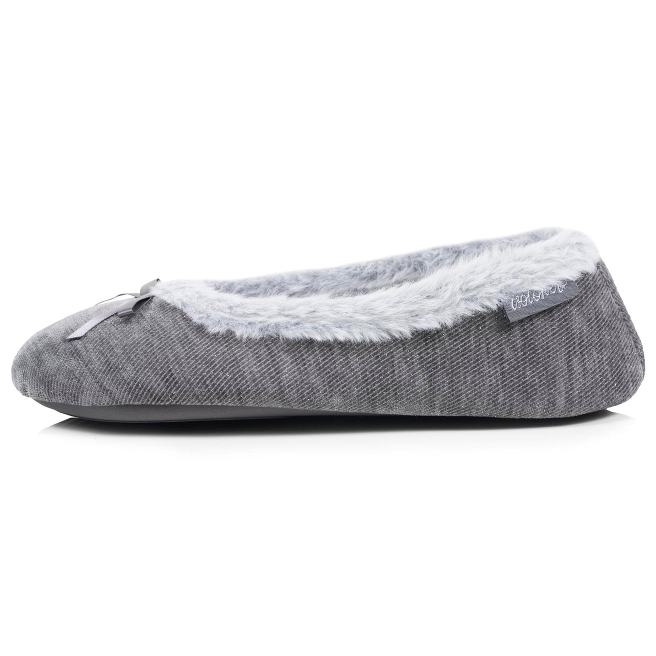 Chaussons Ballerines Femme pailleté Gris foncé