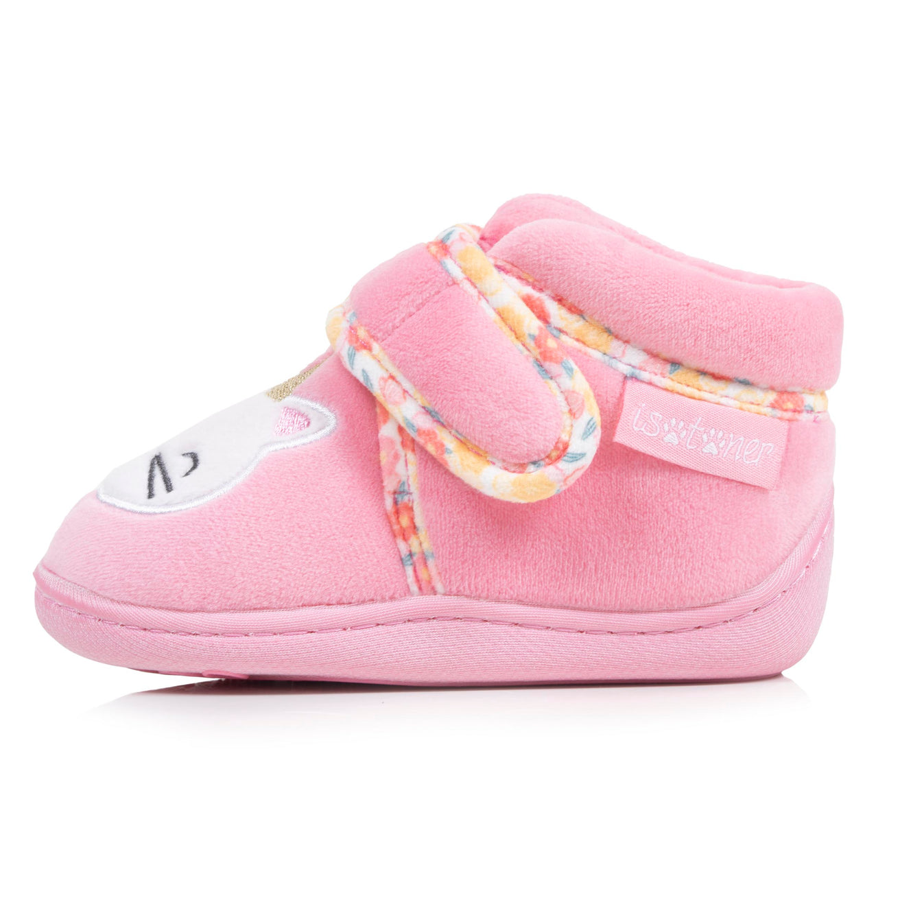 Chaussons Bottillons scratch Bébé Rose