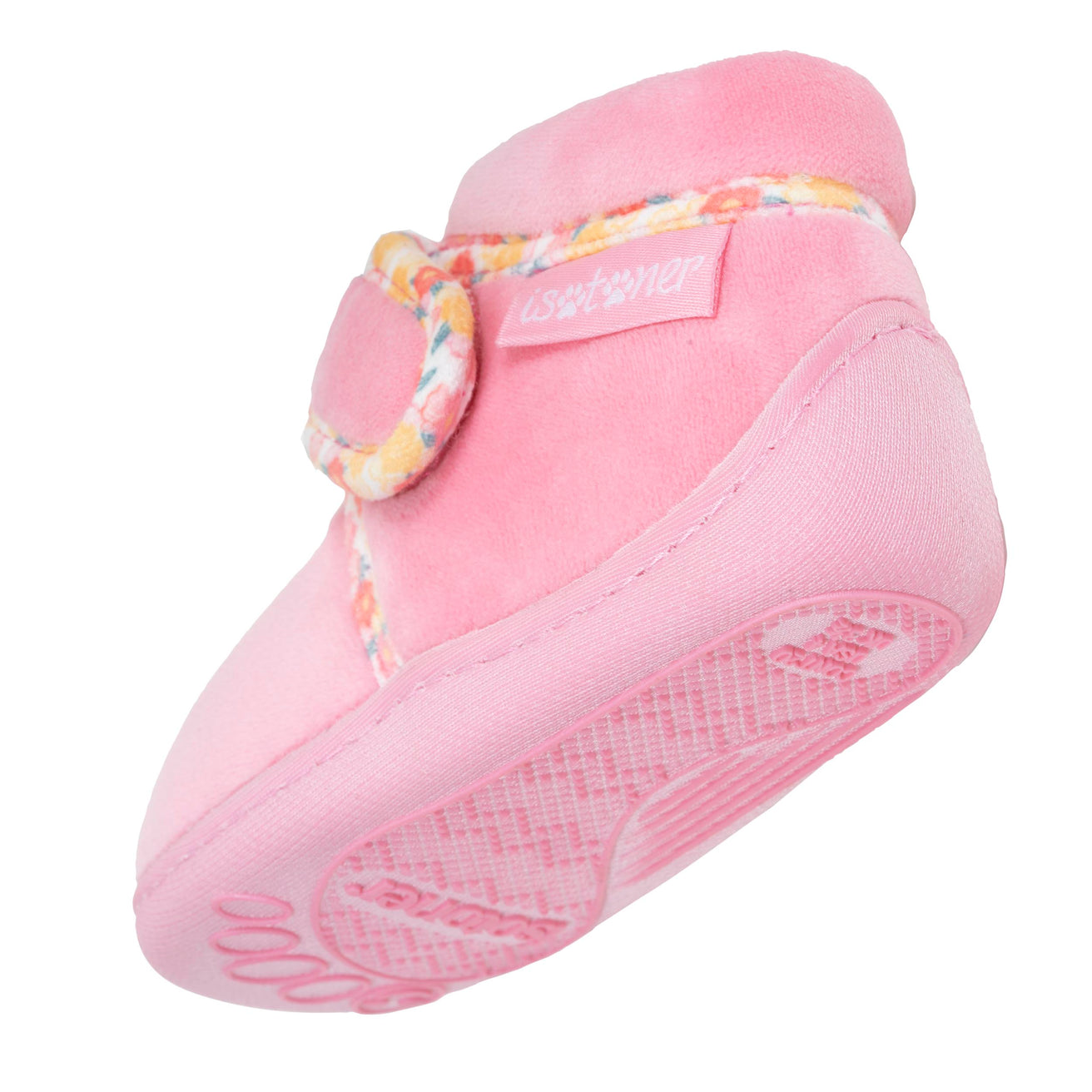 Chaussons Bottillons scratch Bébé Rose