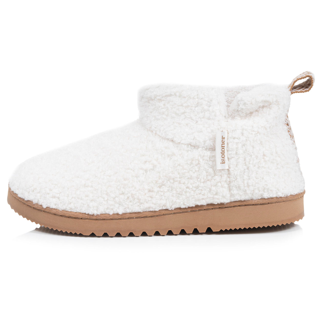 Chaussons Bottillons Femme Ivoire sherpa