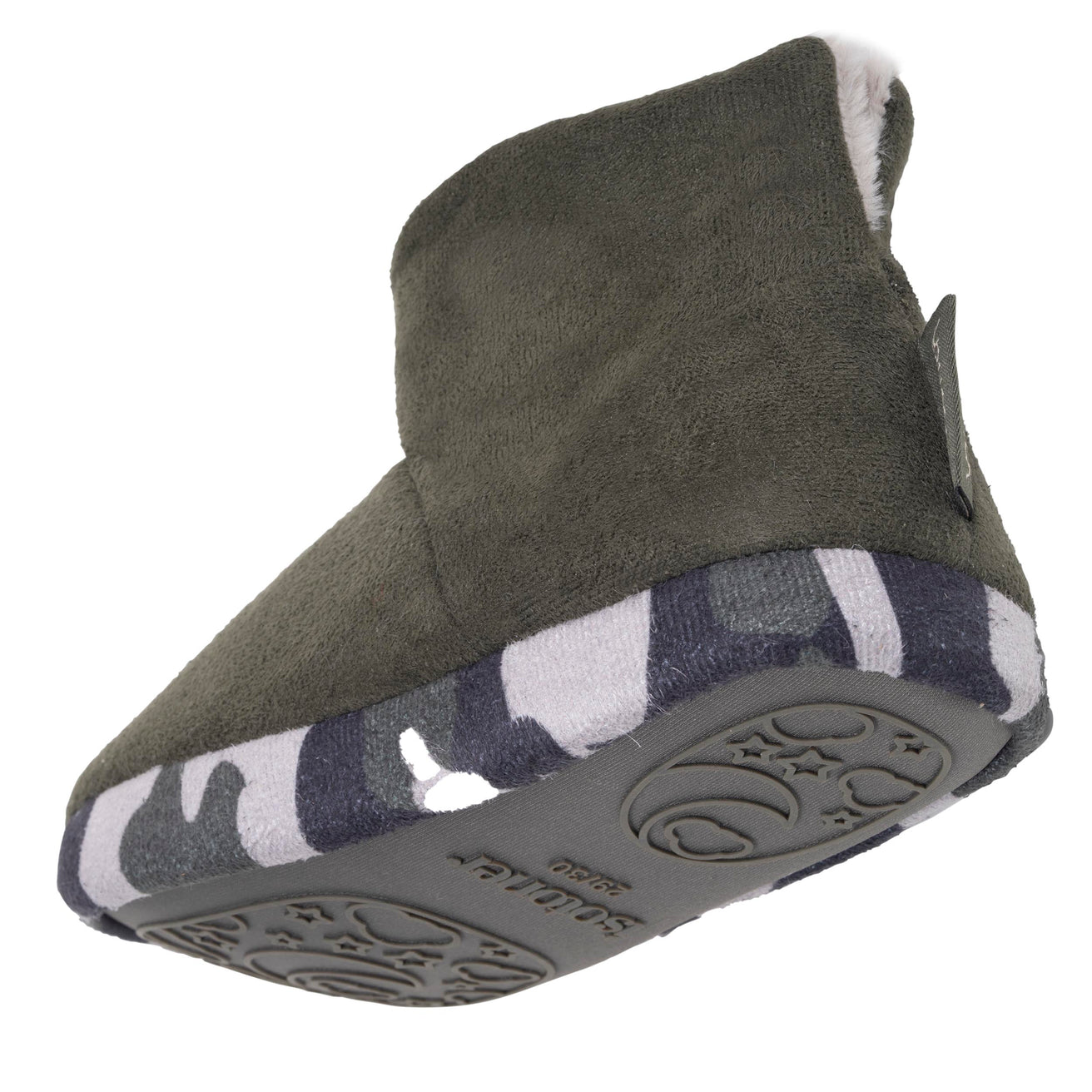 Chaussons Bottillons Enfant suédine Kaki