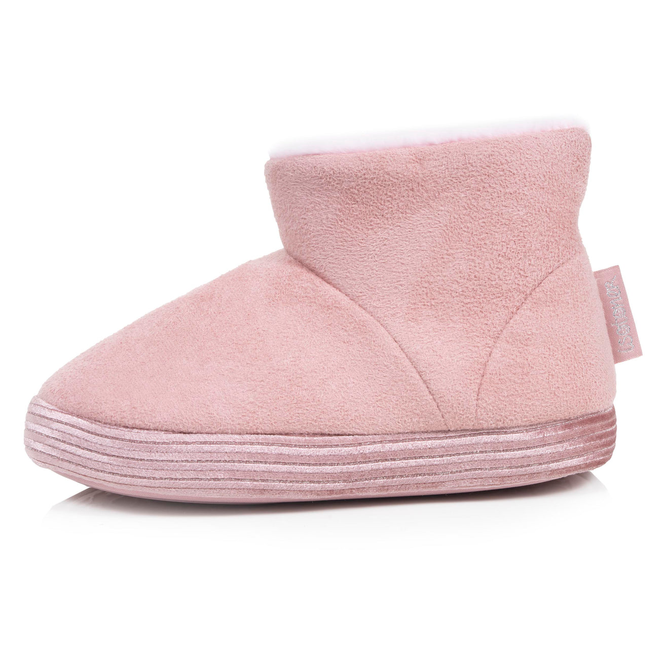 Chaussons Bottillons Enfant suédine Rose