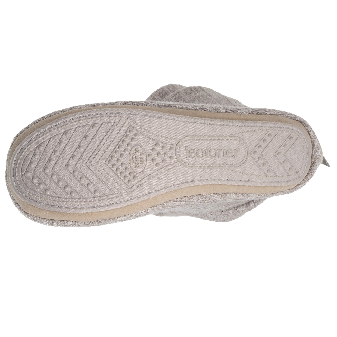 Chaussons Bottillons Tricot Femme Beige chiné
