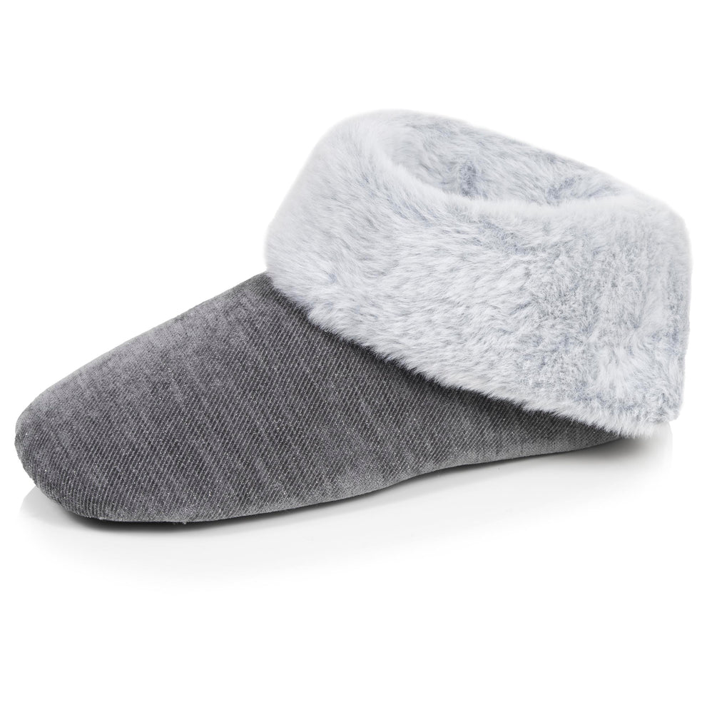 Chaussons Bottillons Femme pailleté Gris foncé - Isotoner