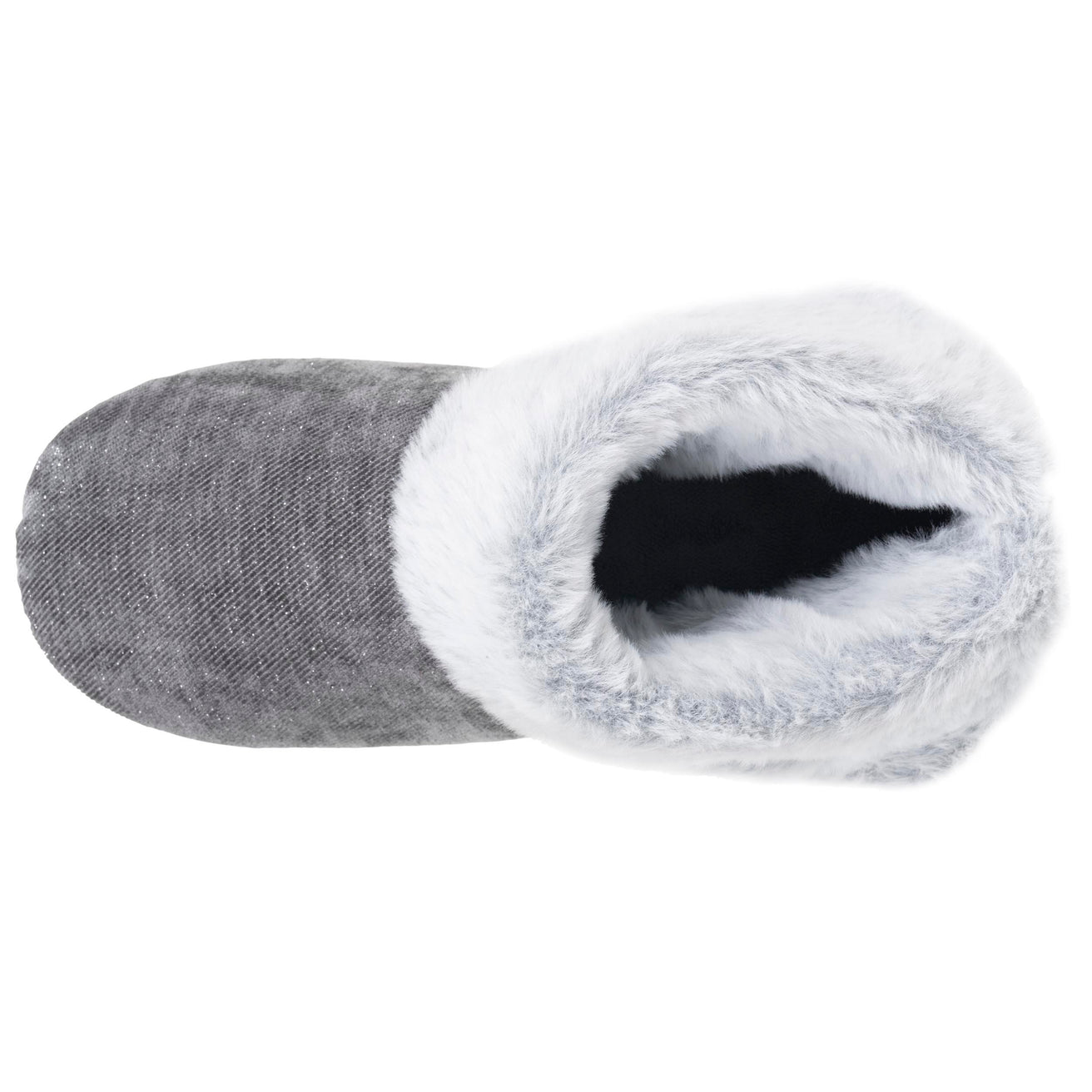 Chaussons Bottillons Femme pailleté Gris foncé