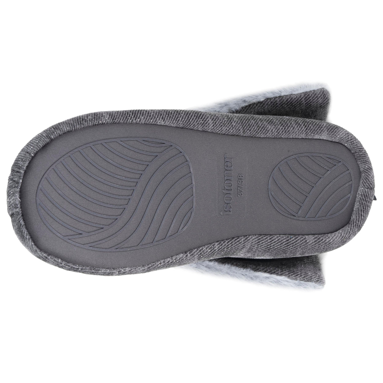 Chaussons Bottillons Femme pailleté Gris foncé