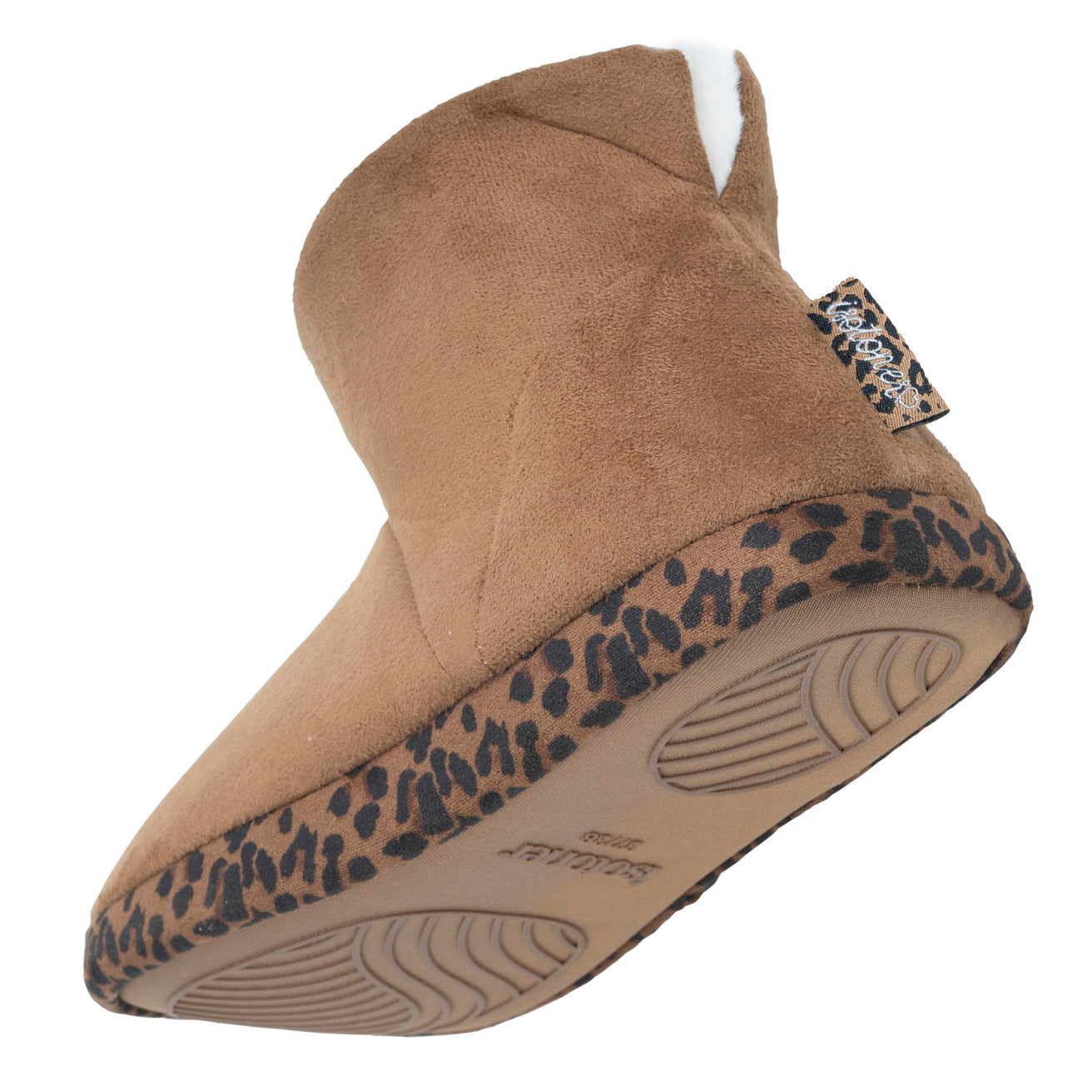 Chaussons Bottillons Femme suédine léopard