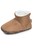 Chaussons Bottillons Femme suédine léopard